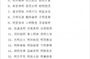带明的成语