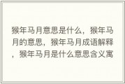 猴年马月的意思