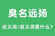 臭名远扬的意思