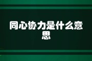 同心协力的意思