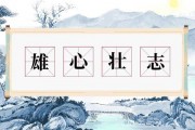 雄心壮志的意思