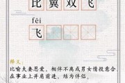 比翼双飞的意思