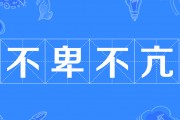 不卑不亢什么意思