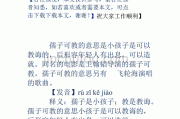 孺子可教的意思