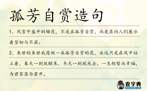 孤芳自赏造句