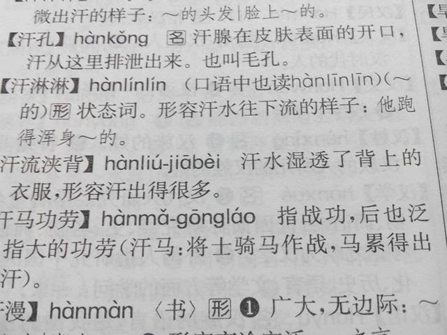 汗流浃背的意思
