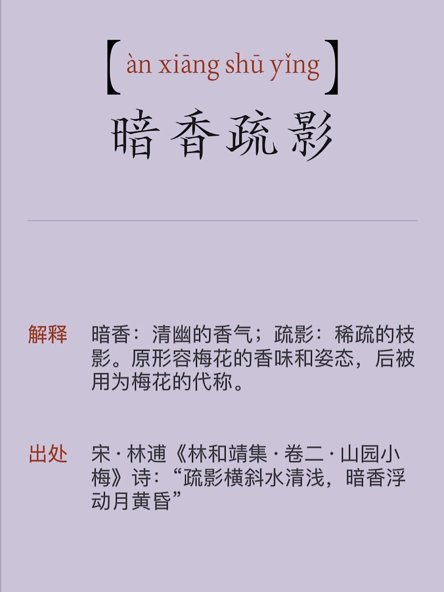 暗香疏影的意思