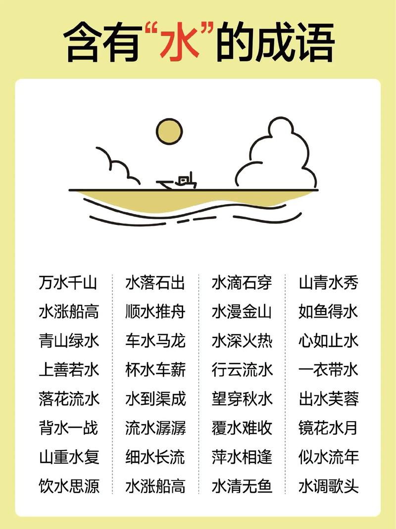 带水的成语