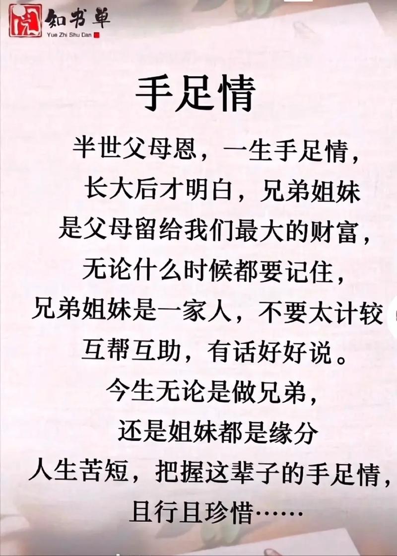 手足情深的意思